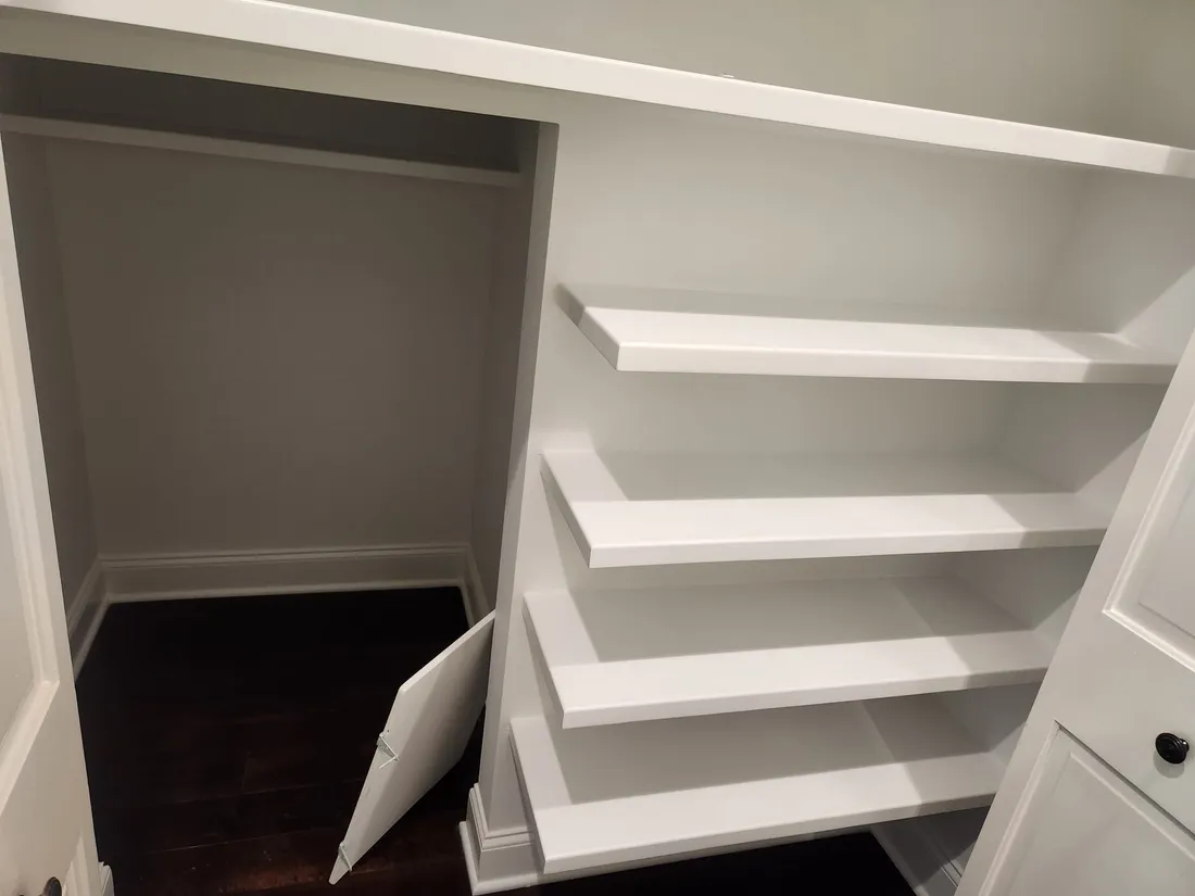 Close up of smooth cabinet finish